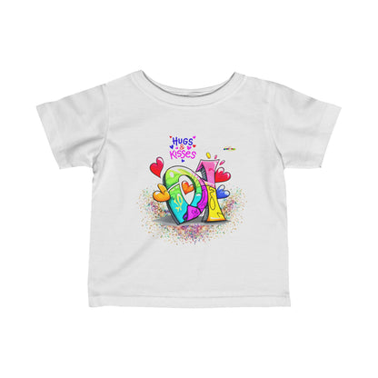 Cute Hugs & Kisses logo Infant Fine Jersey Tee-My Bright Side Clothing