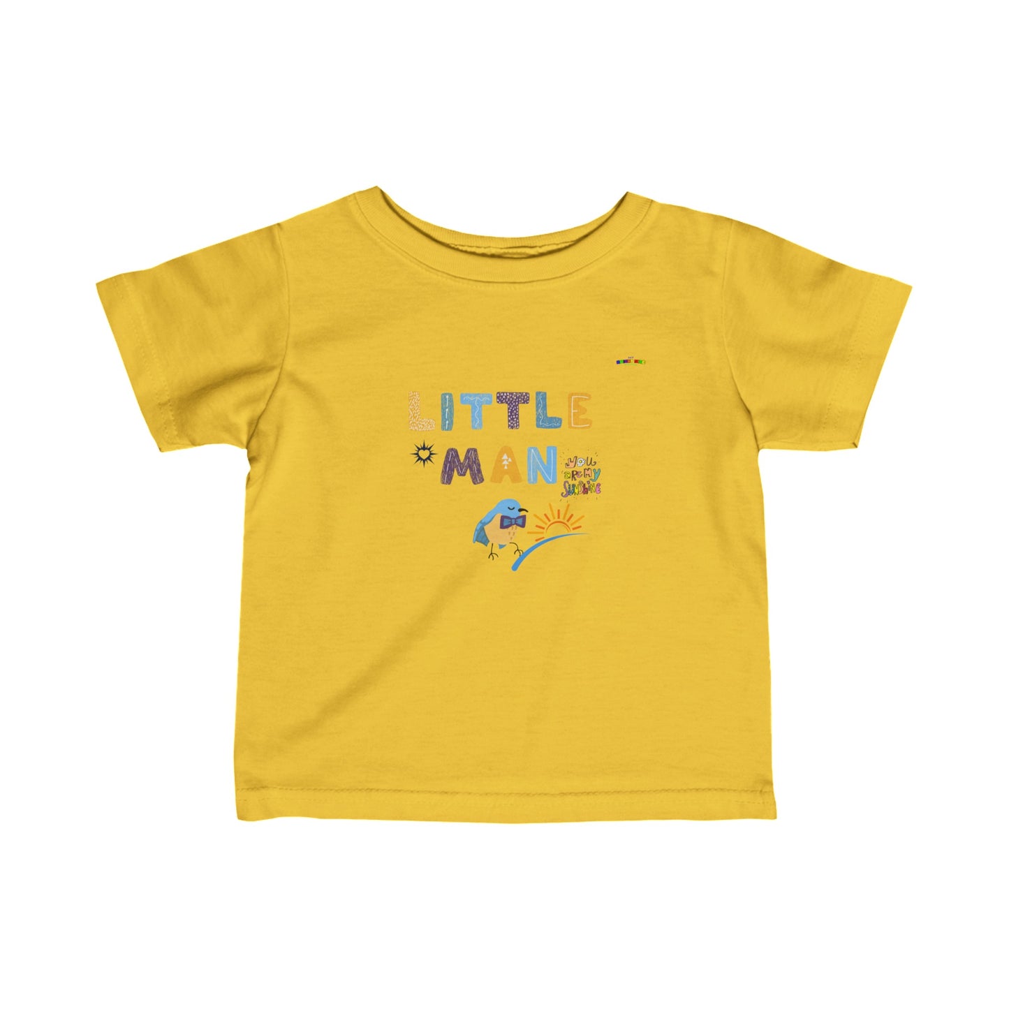 Cute Little Man Logo Infant Fine Jersey Tee-My Bright Side Clothing