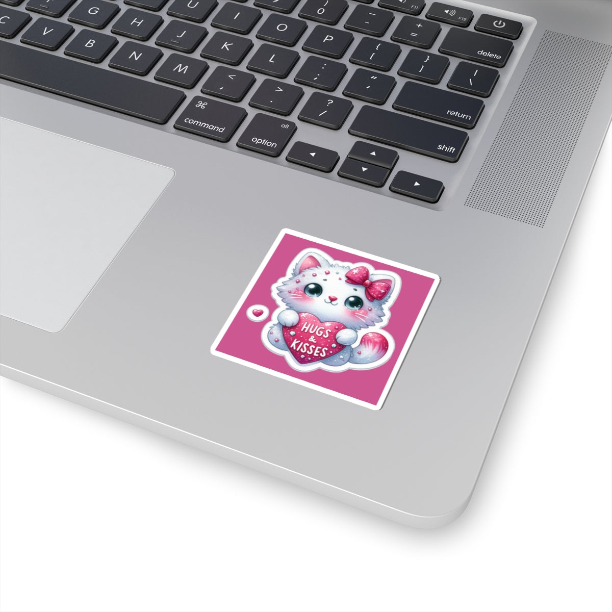 Cute and Sweet Happy Valentines Kitten-Kiss-Cut Sticker-My Bright Side Clothing