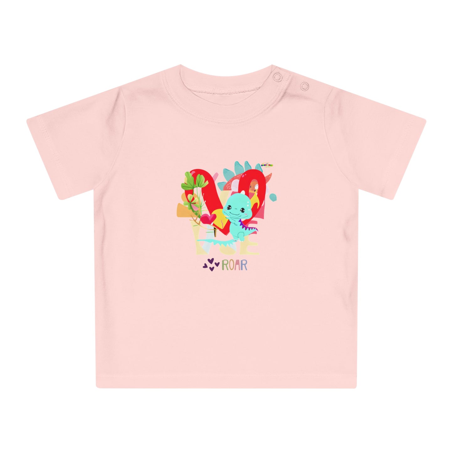 Cute roar-ing love baby dino graphic Baby T-Shirt--My Bright Side Clothing