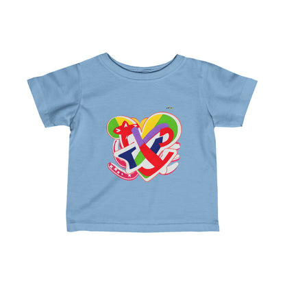 Cute Rainbow Heart Infant Fine Jersey Tee  -My Bright Side Clothing