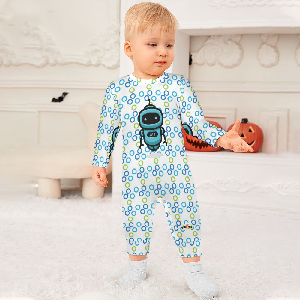 Cute Robot Pattern Baby Romper-My Bright Side Clothing