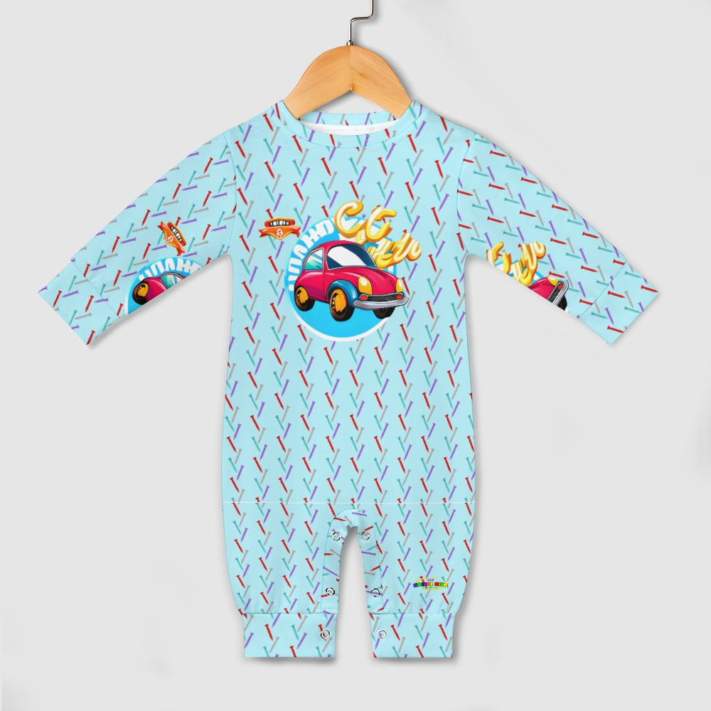 Cute Toy Car Graphic Baby Romper -My Bright Side Clothing