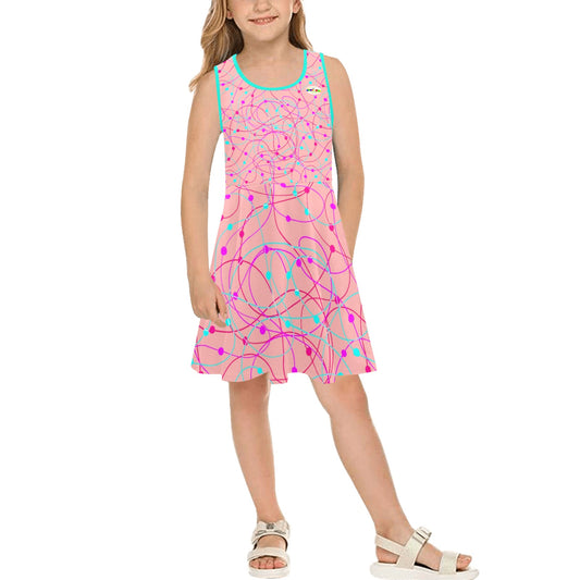 Beautiful Pink Pastel Children's Sleeveless Sundress-My Bright Side Clothing