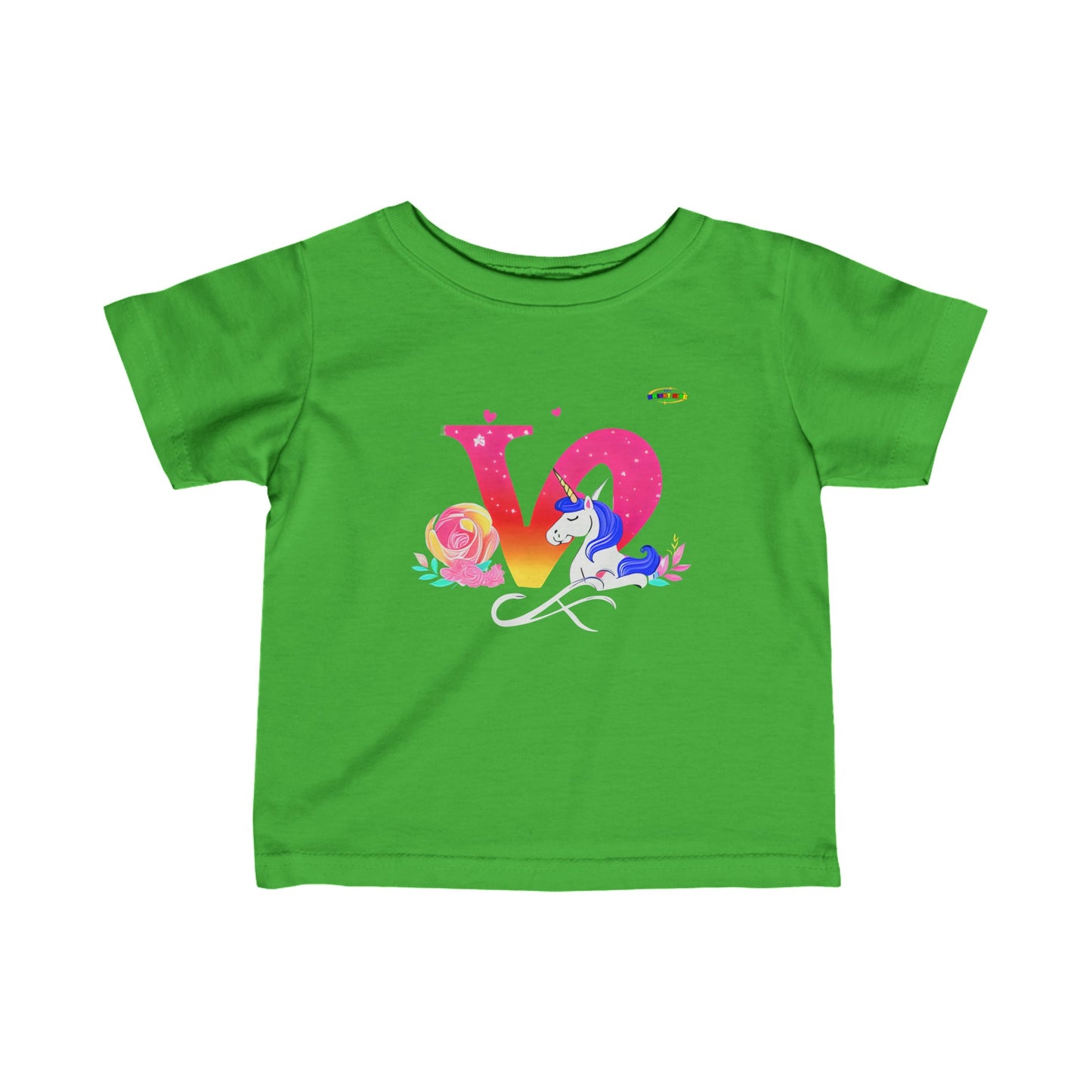 Cute Unicorn Love Logo Infant Fine Jersey Tee-My Bright Side Clothing