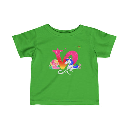 Cute Unicorn Love Logo Infant Fine Jersey Tee-My Bright Side Clothing