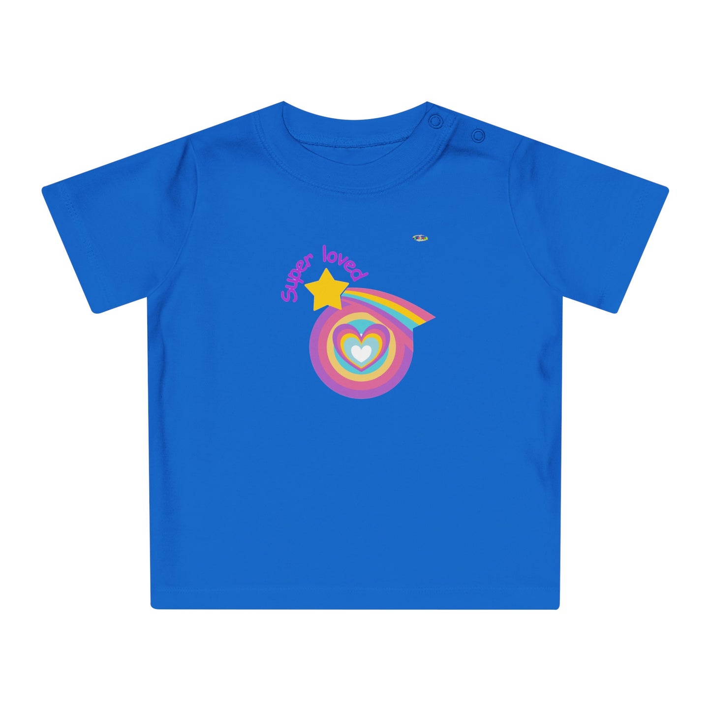 Cute Super Loved Rainbow Star Logo Baby T-Shirt-My Bright Side Clothing