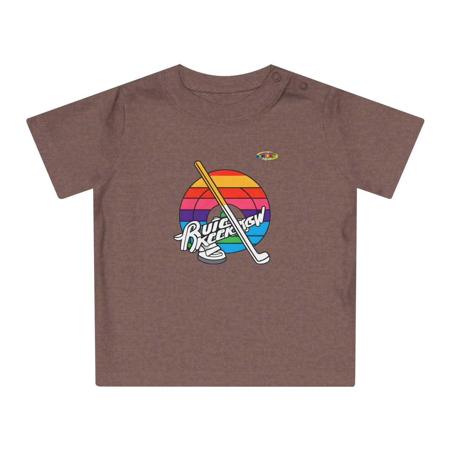 Cute Rainbow Circle Hockey Power logo Baby T-Shirt-MyBrightSideClothing