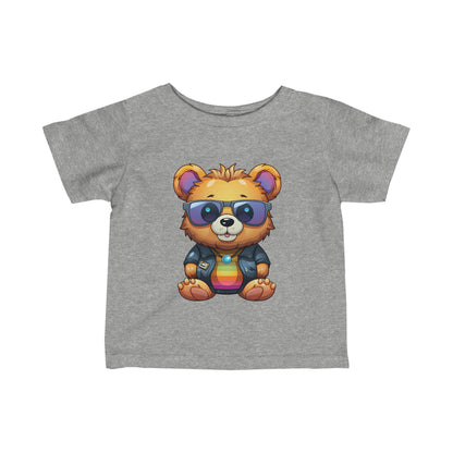 Cute Cool Teddy Bear Infant Fine Jersey Tee-My Bright Side Clothing