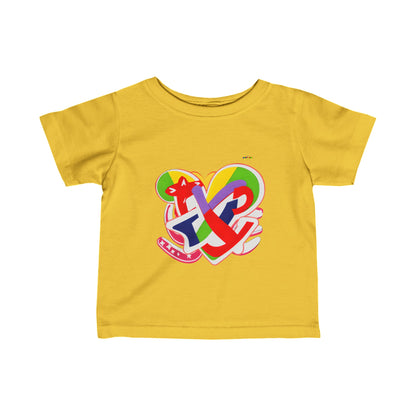 Cute Rainbow Heart Infant Fine Jersey Tee  -My Bright Side Clothing