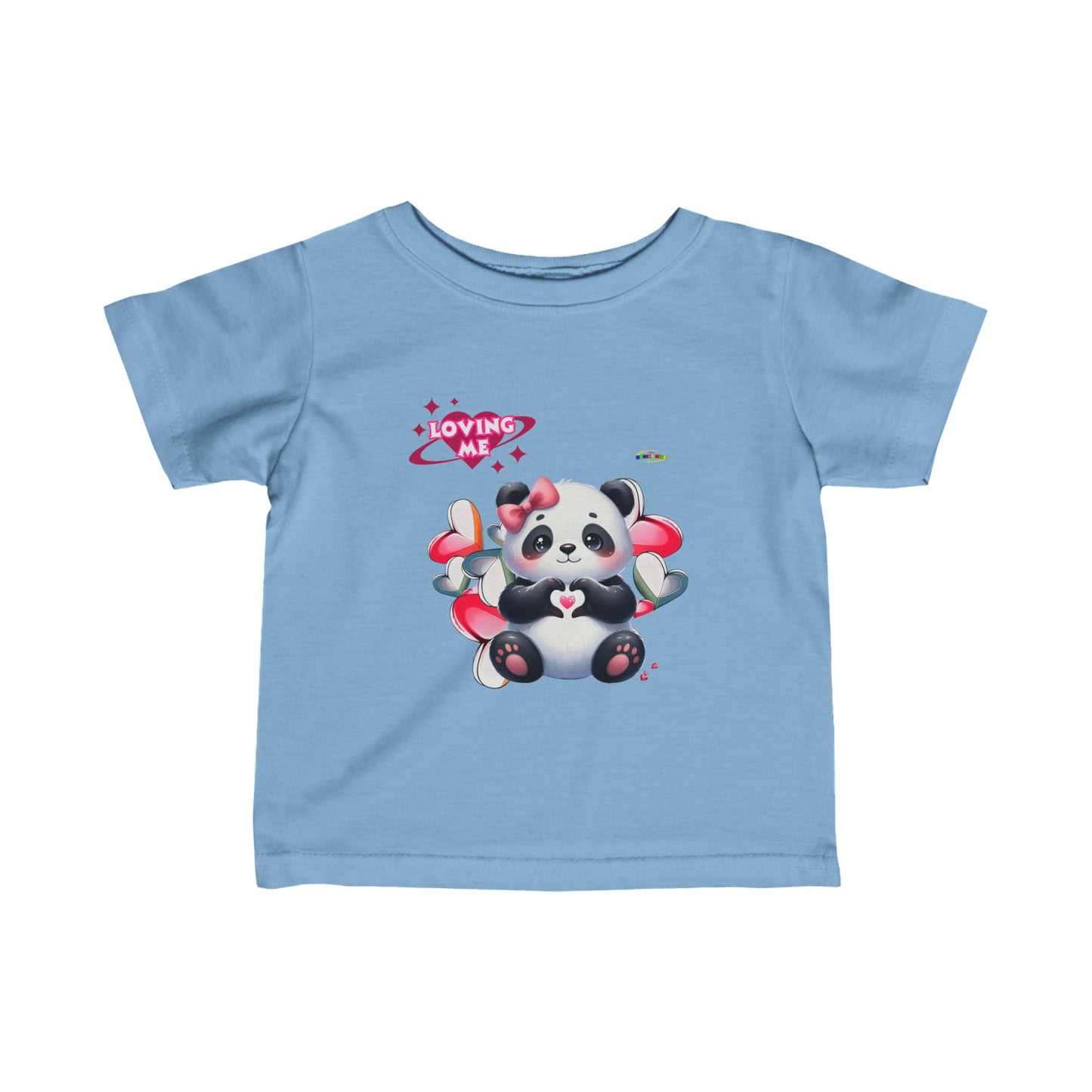 Cute Loving me Loving You Heart Panda Infant Fine Jersey Tee-My Bright Side Clothing