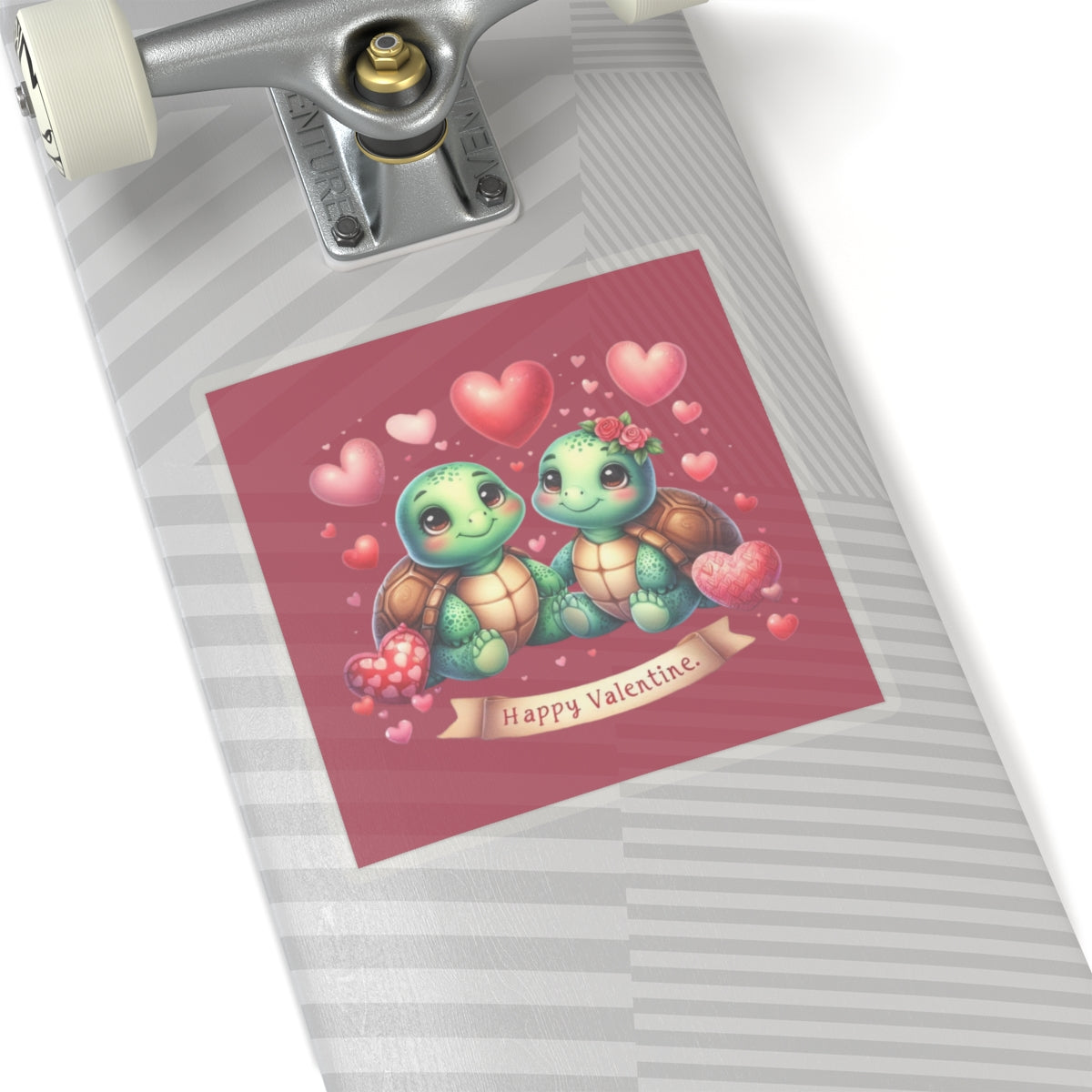 Cute and Sweet Happy Valentines Baby Turtles Kiss-Cut Sticker-My Bright Side Clothing