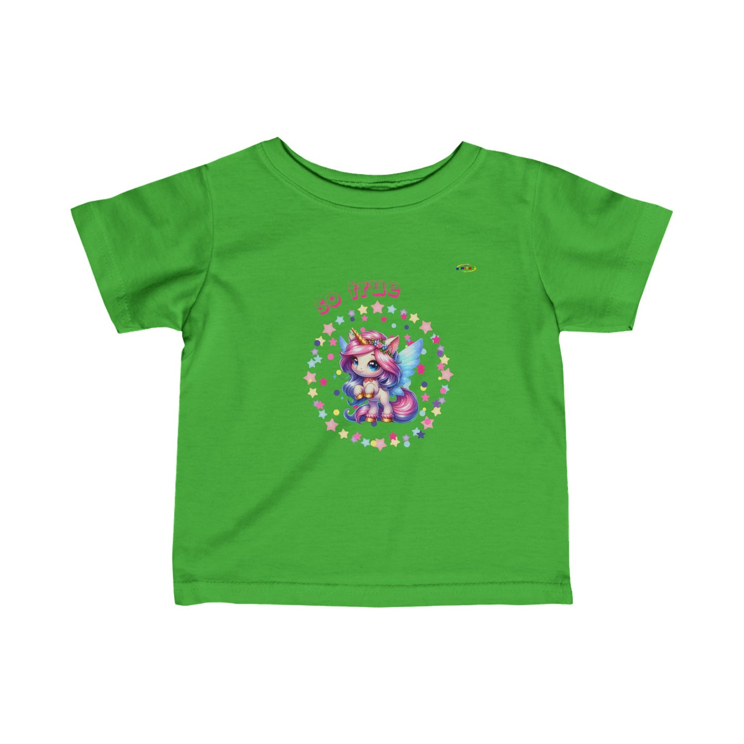 Cute Colourful So True Unicorn Logo Infant Fine Jersey Tee-My Bright Side Clothing