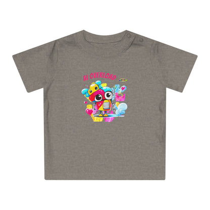 Cute Rainbow baby Robot Baby T-Shirt-My Bright Side Clothing