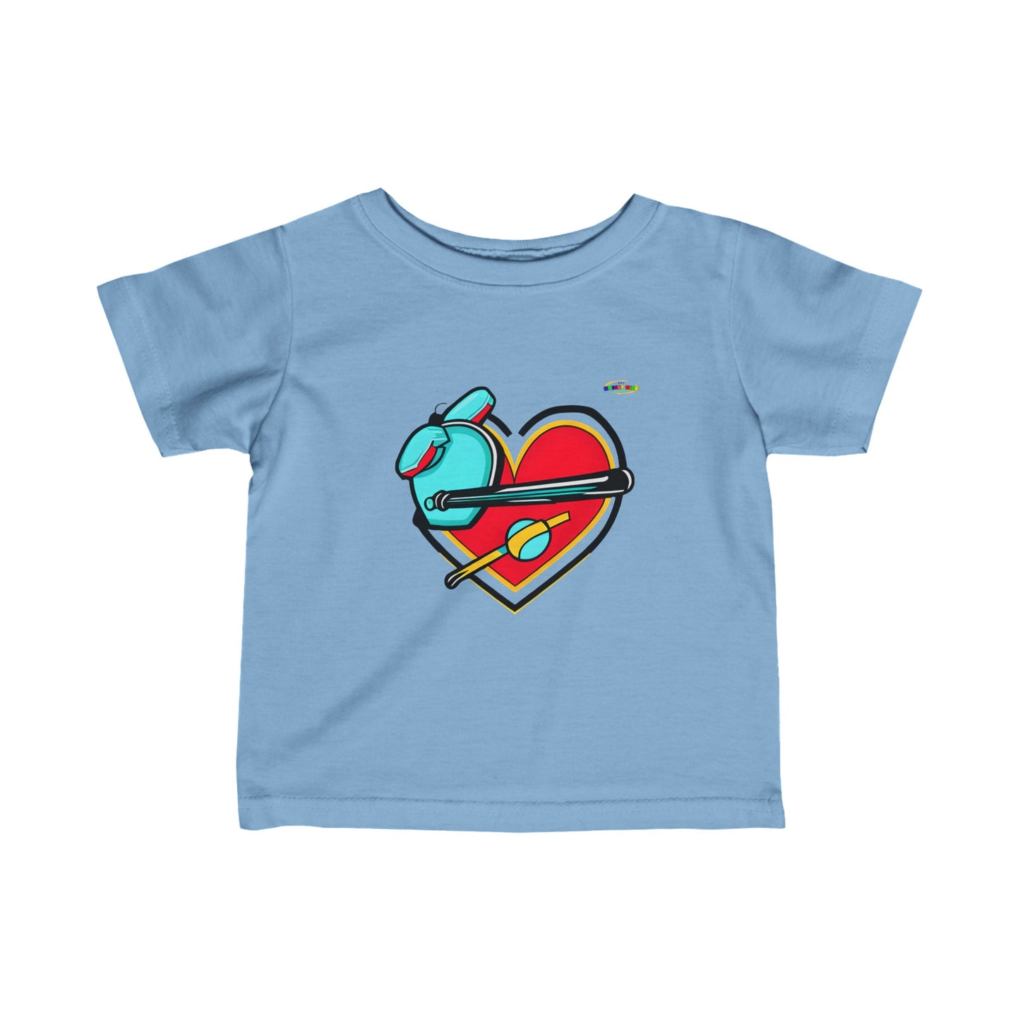 Cute Simple Baseball Heart Logo Infant Tee Jersey-My Bright Side Clothing