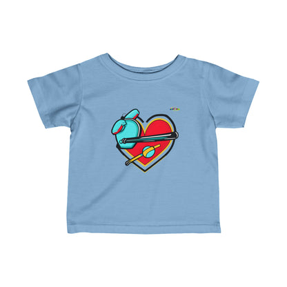 Cute Simple Baseball Heart Logo Infant Tee Jersey-My Bright Side Clothing