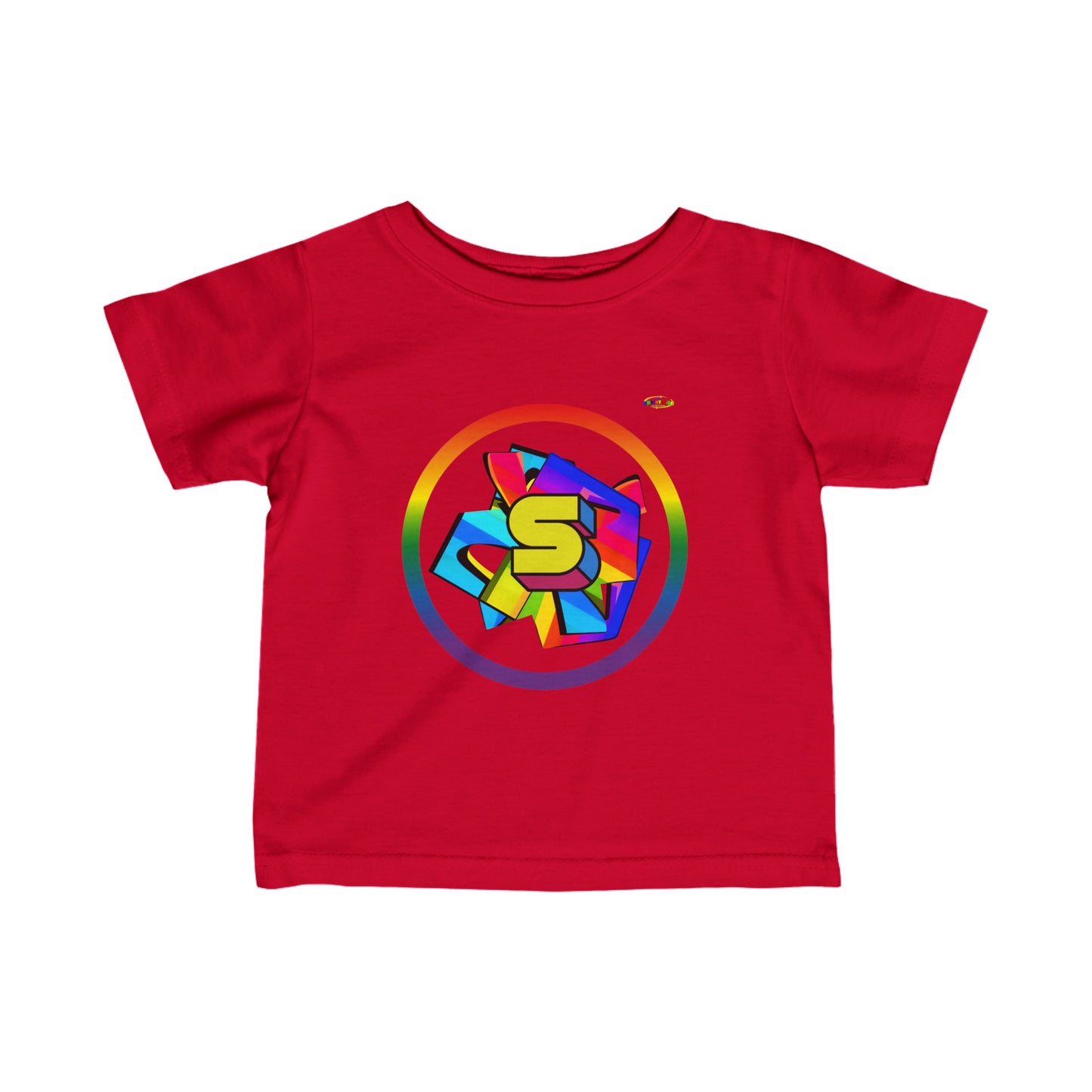 Cute Rainbow Super Hero Logo Infant Fine Jersey Tee--My Bright Side Clothing