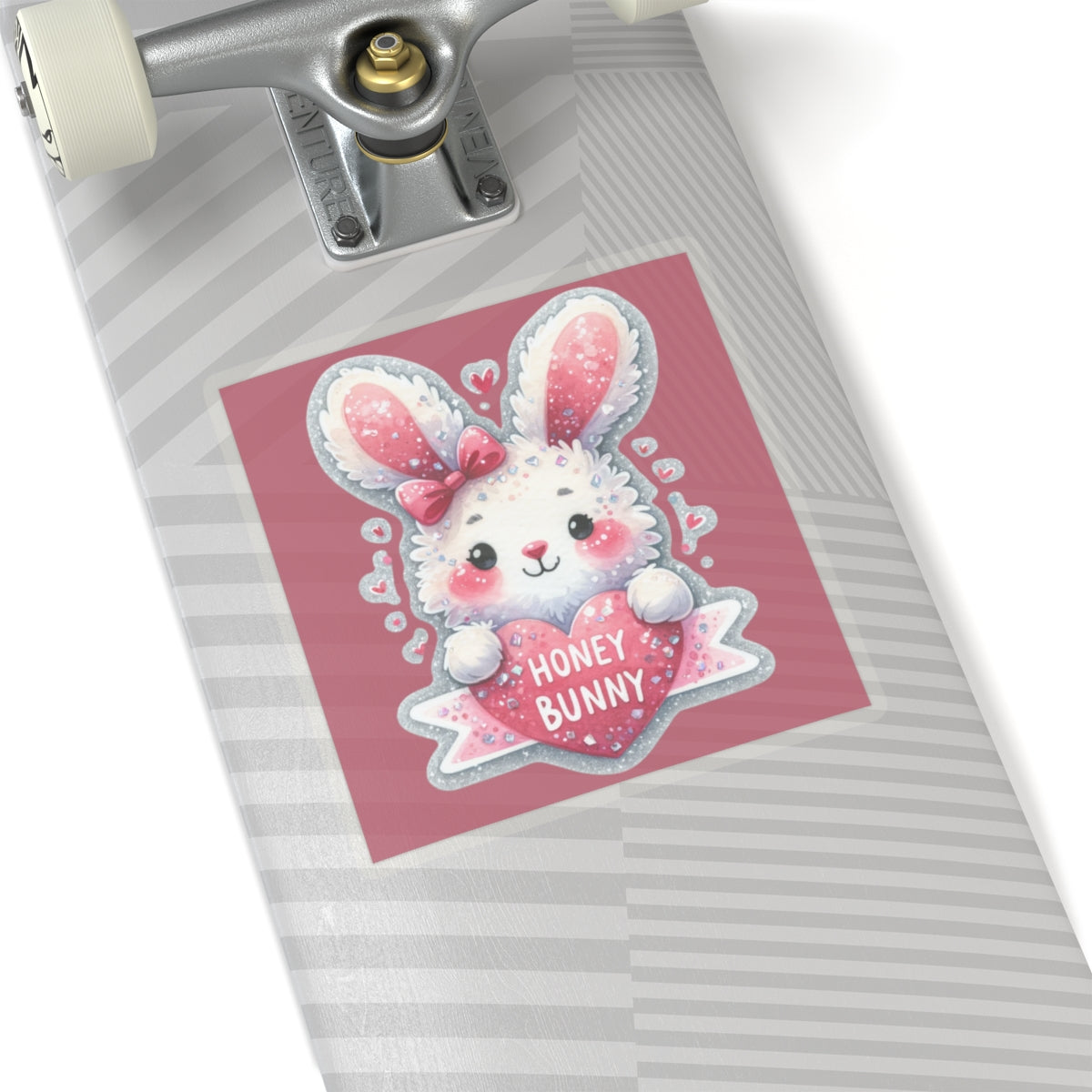 Cute and Sweet Happy Valentines Bunny-Kiss-Cut Sticker-My Bright Side Clothing