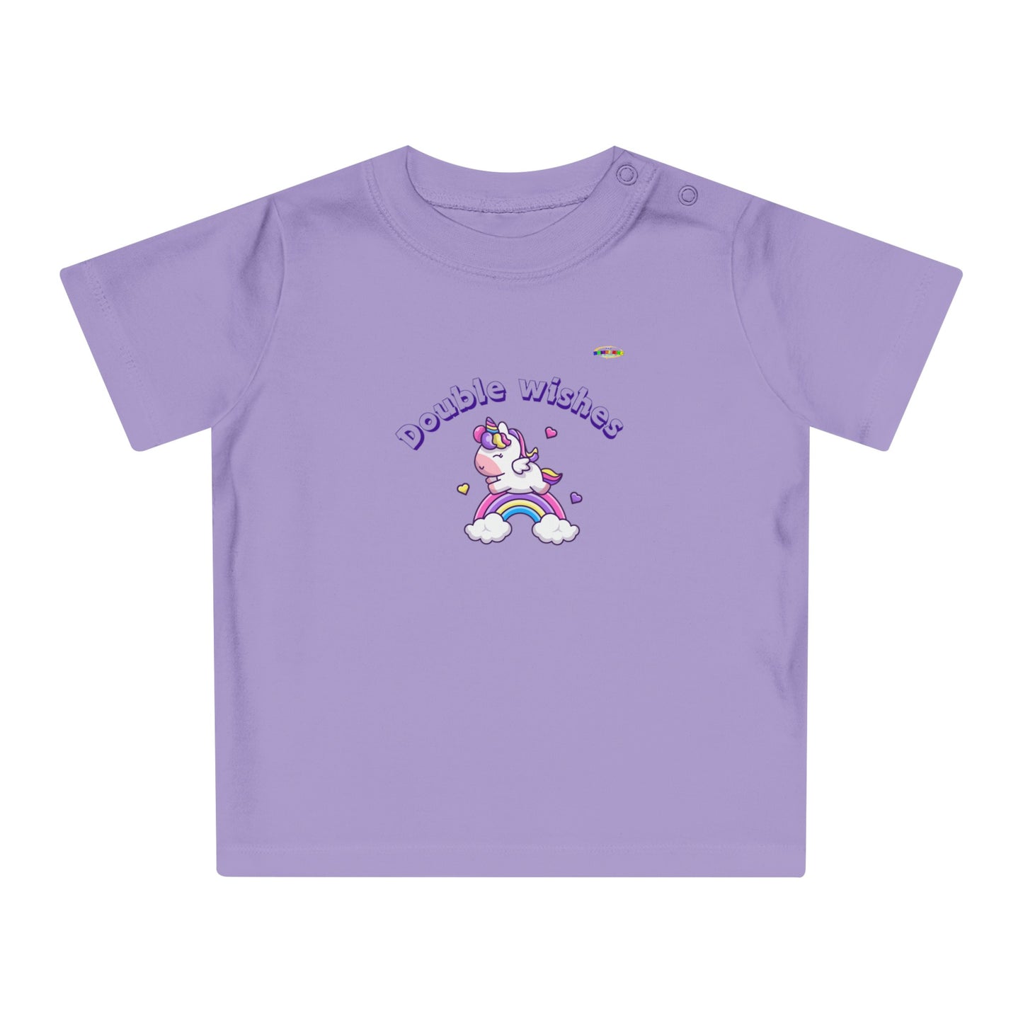 Cute Double Wishes Rainbow Unicorn Graphic Baby T-Shirt-My Bright Side Clothing