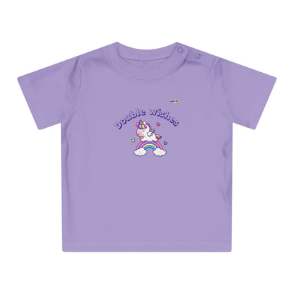 Cute Double Wishes Rainbow Unicorn Graphic Baby T-Shirt-My Bright Side Clothing