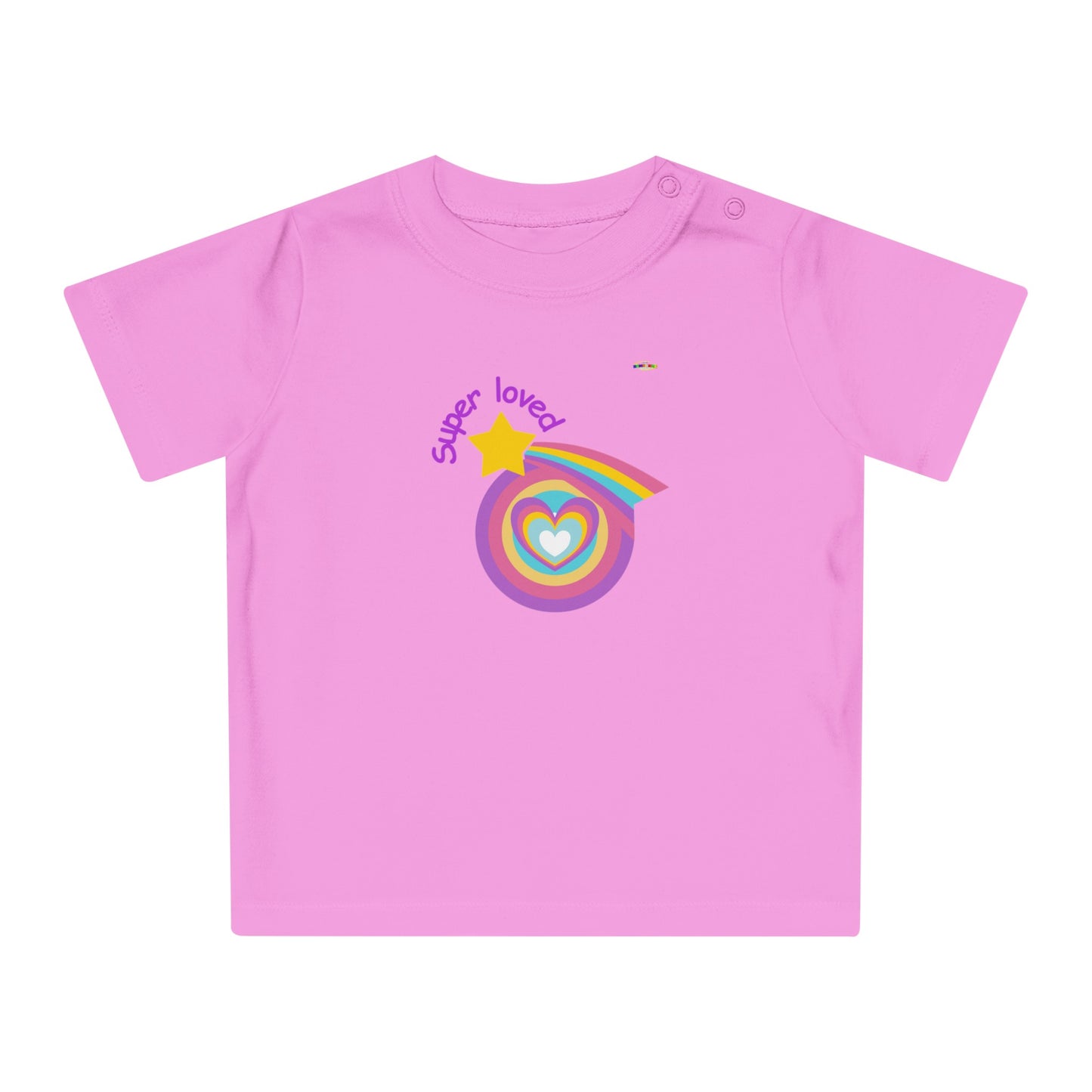 Cute Super Loved Rainbow Star Logo Baby T-Shirt-My Bright Side Clothing