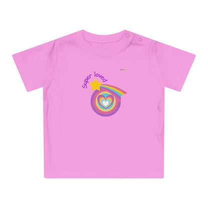 Cute Super Loved Rainbow Star Logo Baby T-Shirt-My Bright Side Clothing