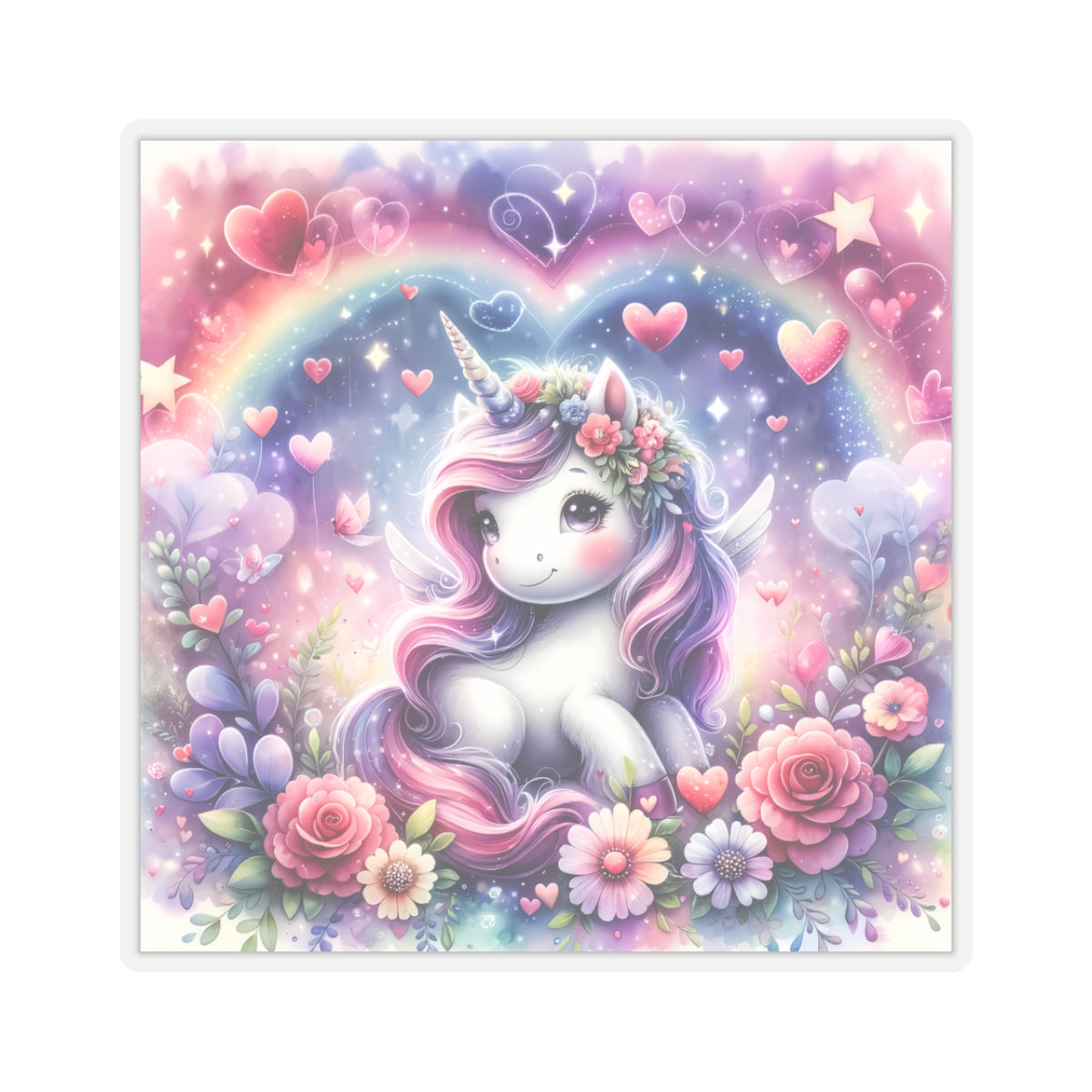 Magical Unicorn Love Kiss-Cut Sticker-My Bright Side Clothing