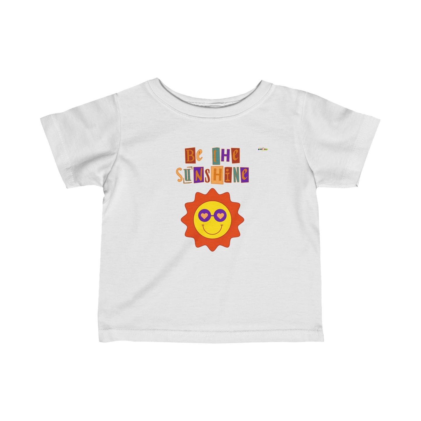 Cute e the Sunshine logo Infant Fine Jersey Tee-My Bright Side Clothing