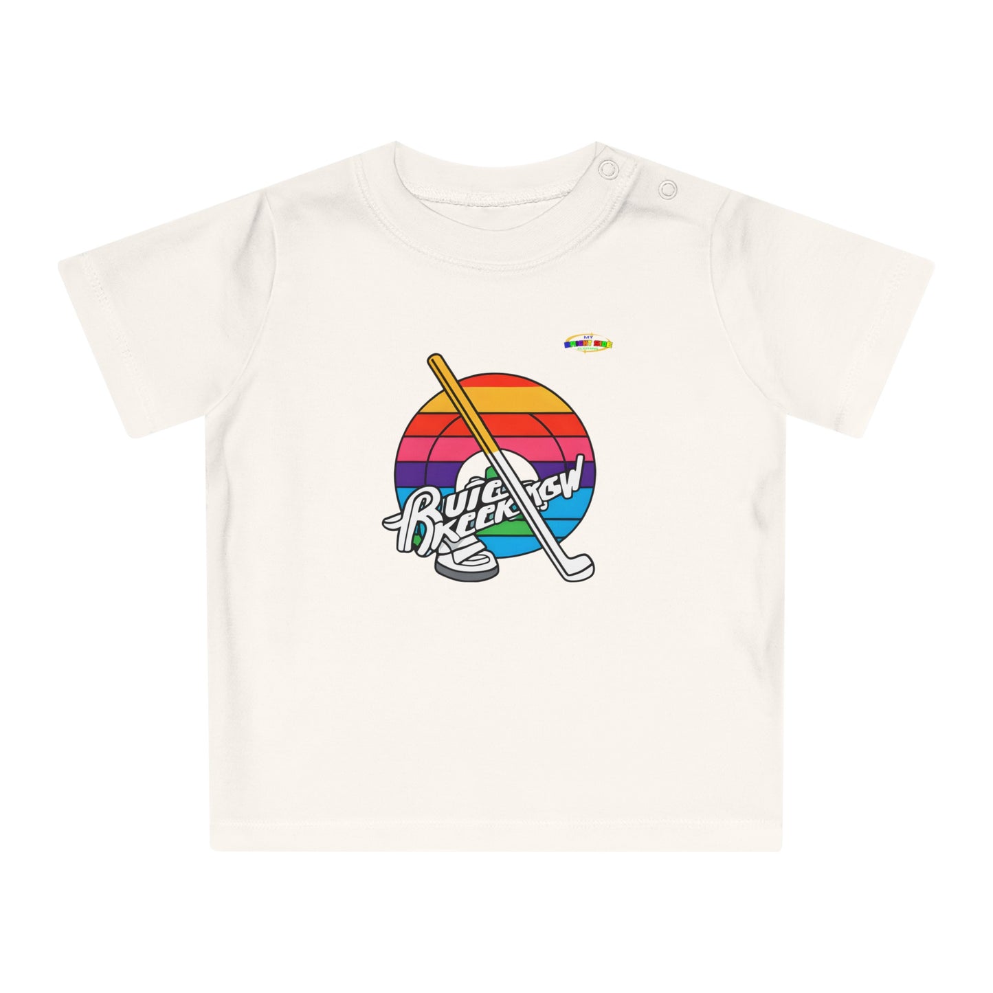 Cute Rainbow Circle Hockey Power logo Baby T-Shirt-MyBrightSideClothing