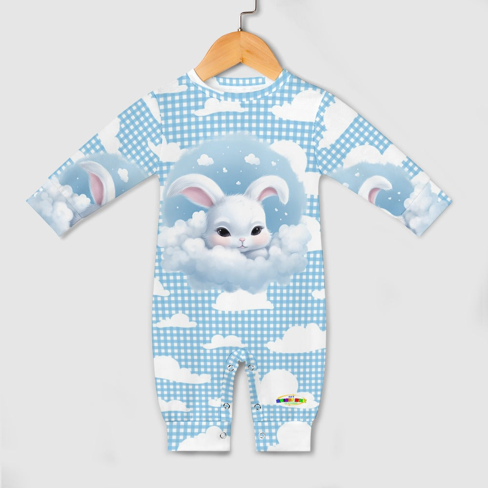 Cute Bunny and Cloud Pattern Baby Romper-My Bright Side Clothing