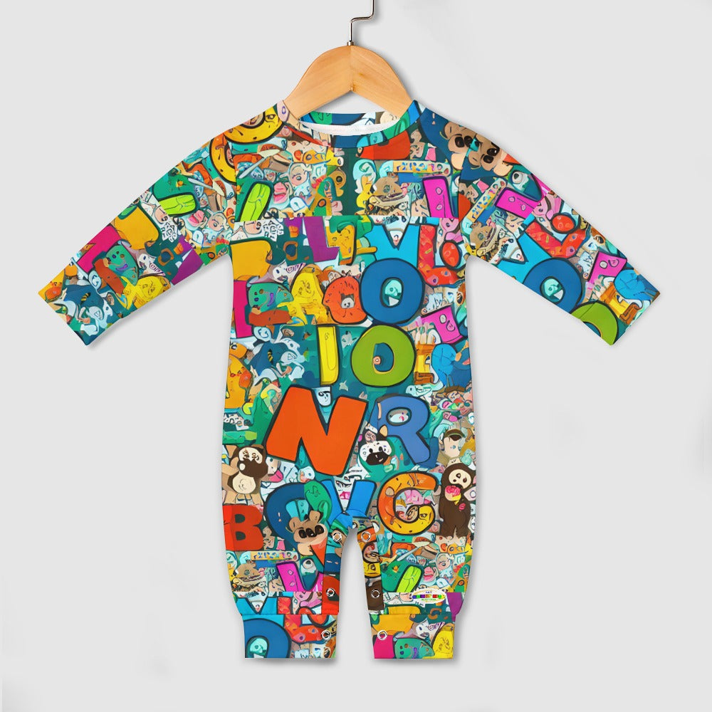 Big Cute Animals Alphabet-Baby Romper-My Bright Side Clothing