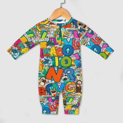 Big Cute Animals Alphabet-Baby Romper-My Bright Side Clothing