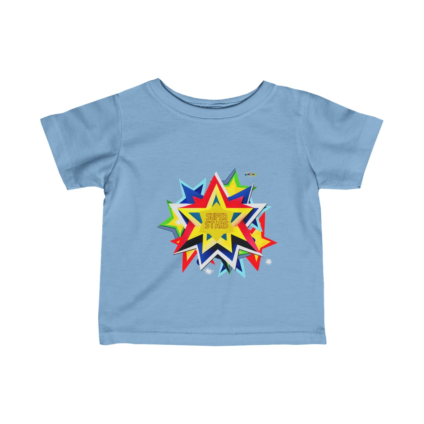 Cute Super Hero Super Stars Logo infant Fine Jersey Tee-My Bright Side Clothing