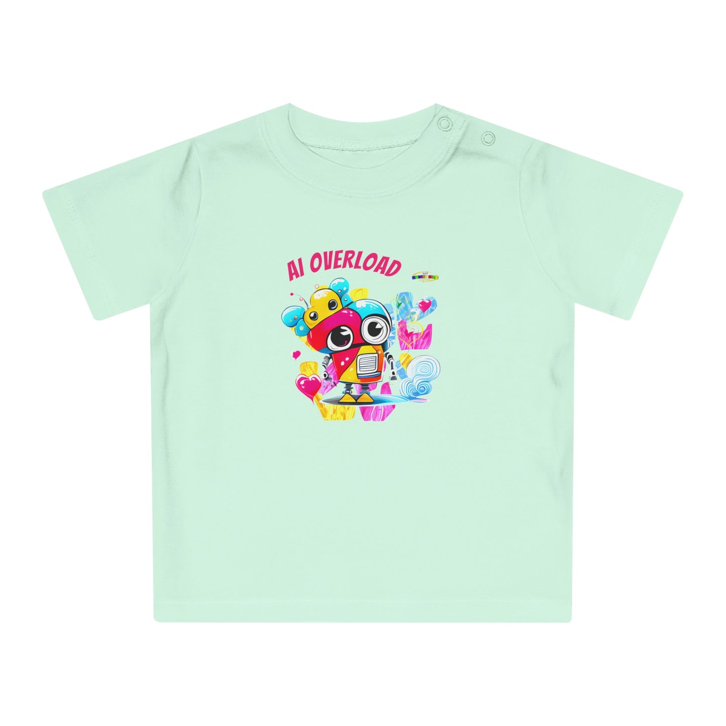 Cute Rainbow baby Robot Baby T-Shirt-My Bright Side Clothing