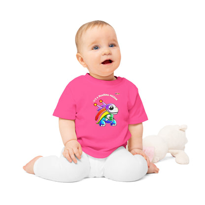 Cute Its a roaring mission super dino Logo Baby T-Shirt -MyBrightSideClothing