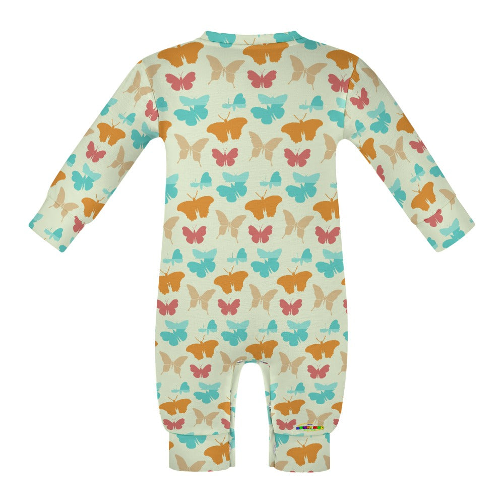 Cute Retro Butterfly Pattern Baby Romper-My Bright Side Clothing