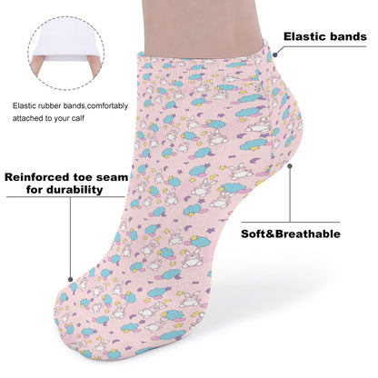 Cute Pastel Bunny Pattern Children's Comfortable Socks -5 Pairs -MyBrightSideClothing