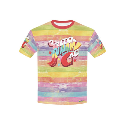 Rainbow Grunge Bright Life Logo Children's T-Shirt-My Bright Side Clothing