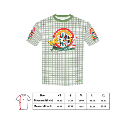 Retro Checkered Pattern and Logo Children's T-shirt -My Bright Side Clothing