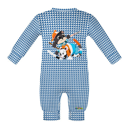 Cute Cartoon Animals Hockey Theme Baby Romper-My Bright Side Clothing