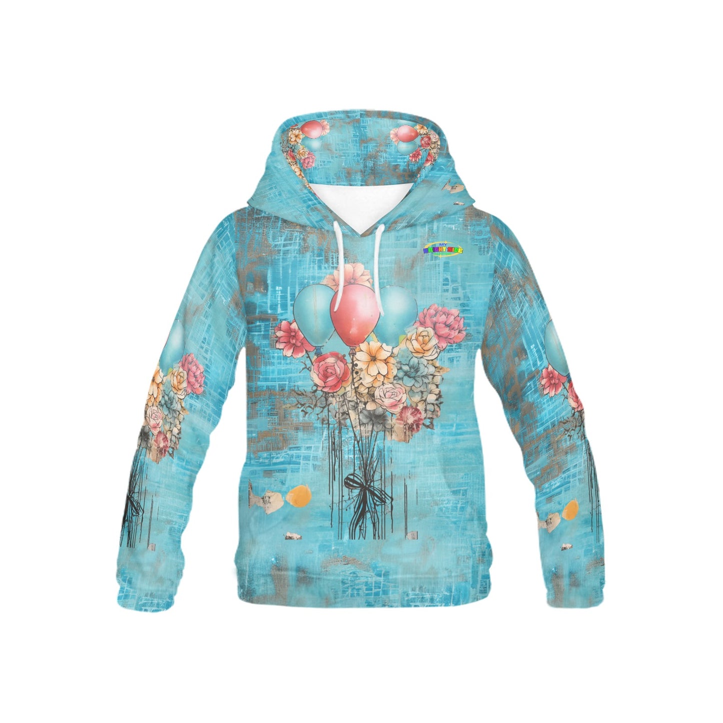 Colourful Balloon Flower Theme Children's Hoodie -My Bright Side Clothing