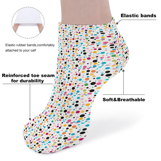 Rainbow Polkadot Pattern Children's Comfortable Socks -5 Pairs -MyBrightSideClothing