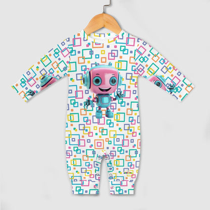 Cute Robot Baby Romper-My Bright Side Clothing