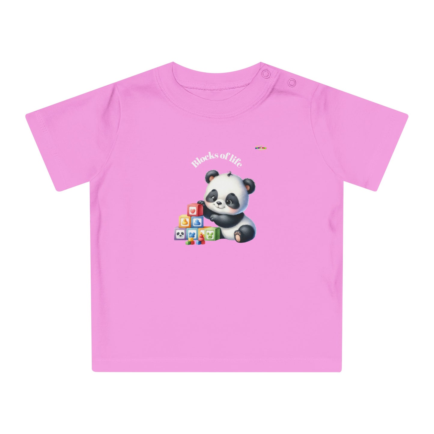 Cute Baby Panda Bear Building Blocks Graphic  Baby T-Shirt-My Bright Side Clothing