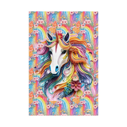 Just Making Magic-Beautiful Rainbow Flower Unicorn Matte Vertical Poster-My Bright Side Clothing