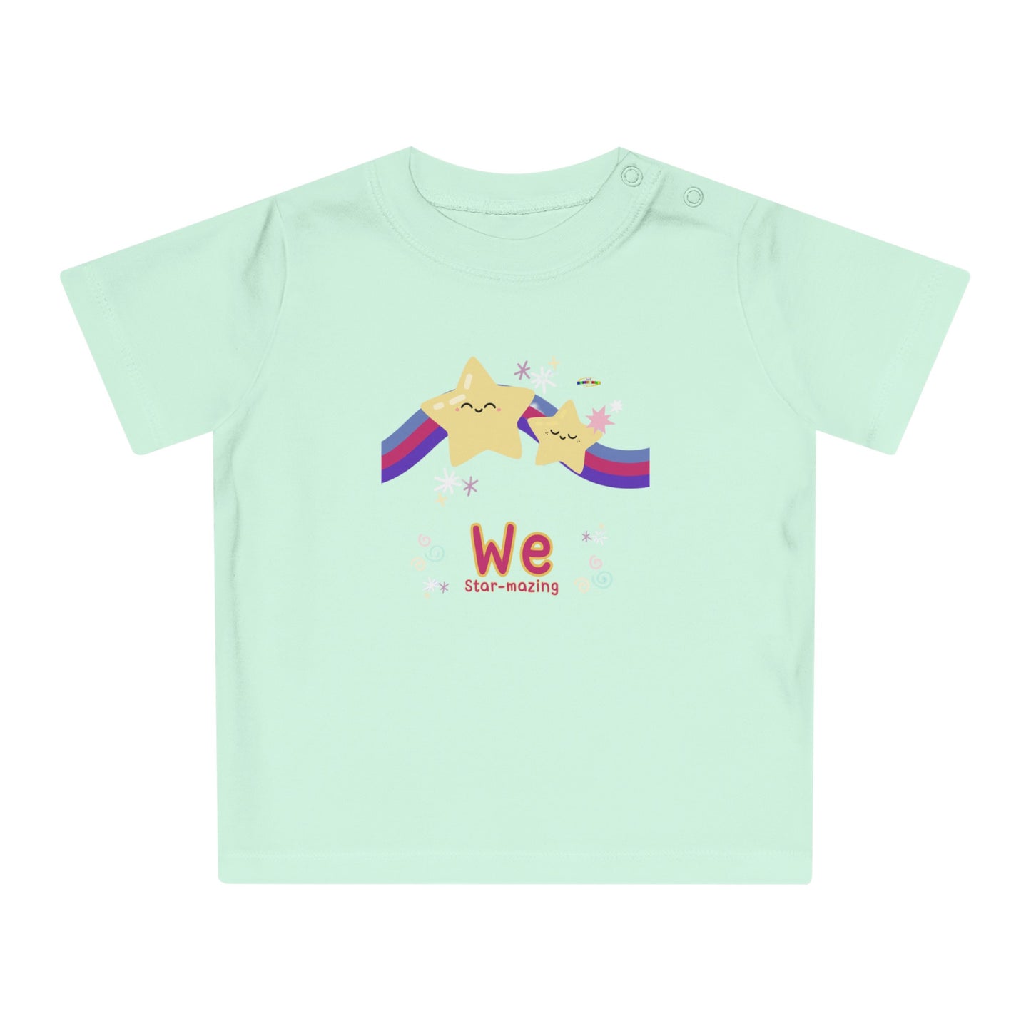 Cute We are Star-mazing rainbow star Graphic Baby T-Shirt-My Bright Side Clothing