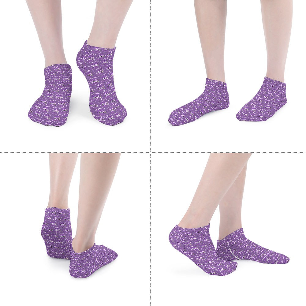 Purple heart Pattern Children's Comfortable Socks -5 Pairs -MyBrightSideClothing