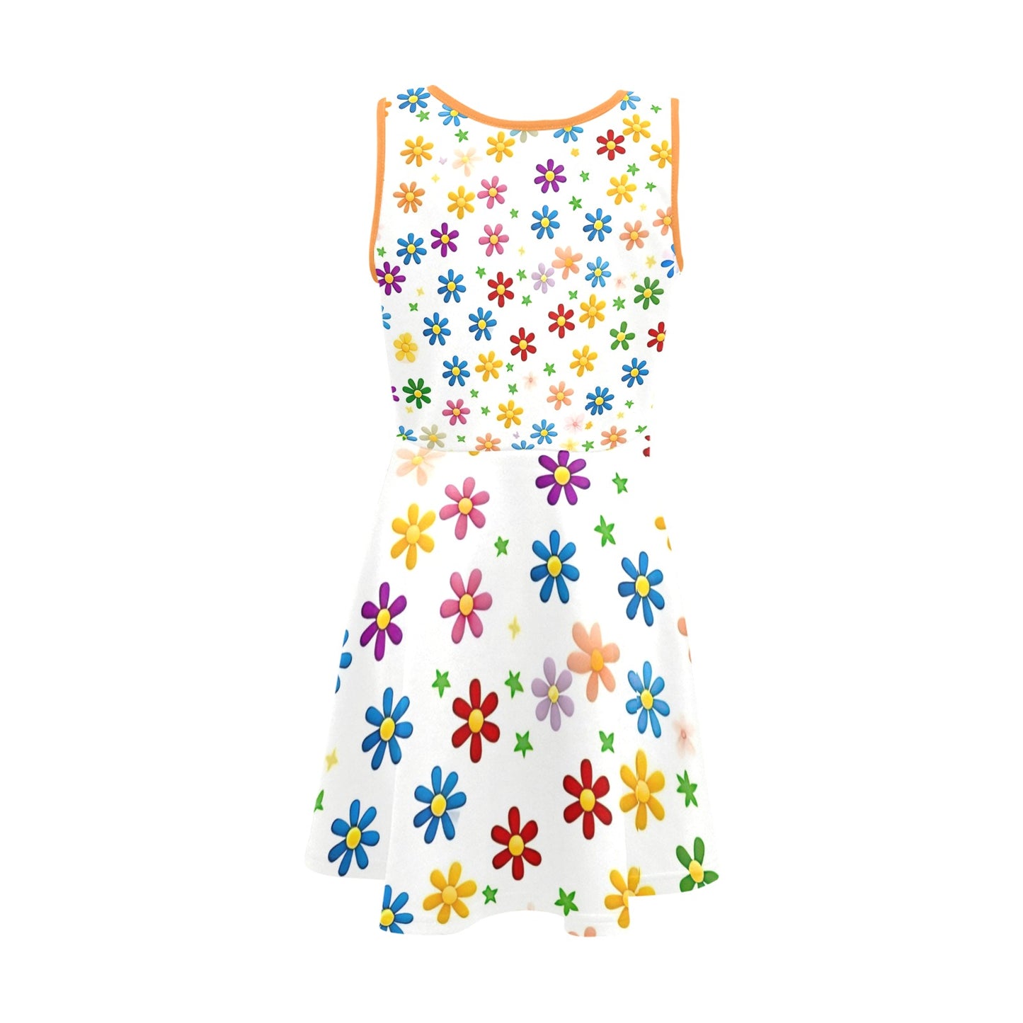 Beautiful Rainbow Floral Children's Sleeveless Sundress -My Bright Side Clothing