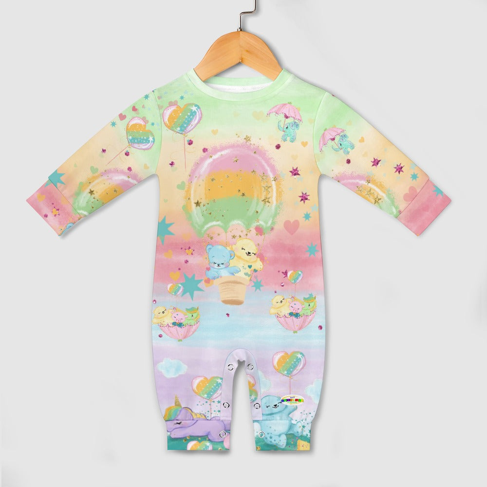 Cute Pastel Rainbow Bears Baby Romper- My Bright Side Clothing