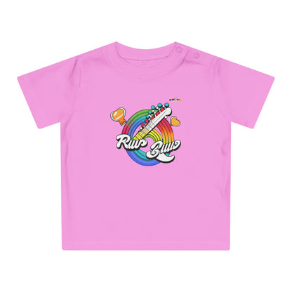 Cute Rainbow Making Music logo Baby T-Shirt-MyBrightSideClothing